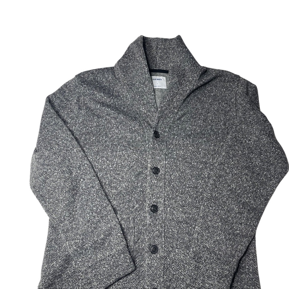 Old Navy Gray Herringbone Cardigan